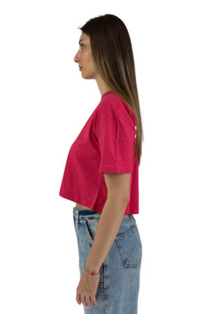 XT Studio t-shirt cropped con stampa frontale e posteriore x124st3001J40010 [9070b5ae]