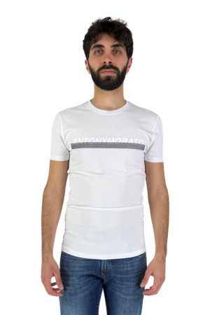 Antony Morato t-shirt super slim in cotone e logo a rilievo mmks02344-fa120032 [d942fb98]