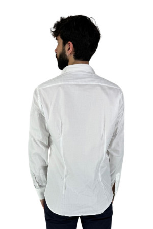 Brouback camicia in cotone microlavorato luxury-slim387 q-clax [bc4403e7]