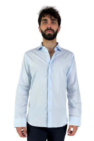 Brouback camicia in cotone microlavorato luxury-slim387 q-clax [41334b3b]