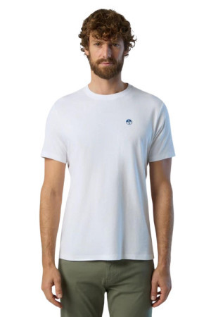 North Sails t-shirt in cotone organico con logo patch 692970 [3890e2f3]