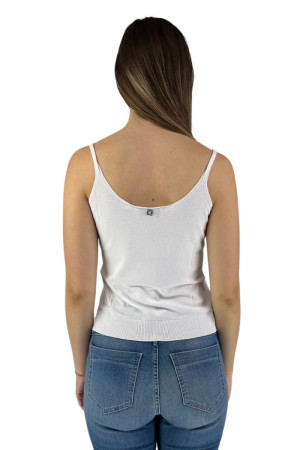 Markup top in misto viscosa con patch logo posteriore mw10009 [8fd8bebe]