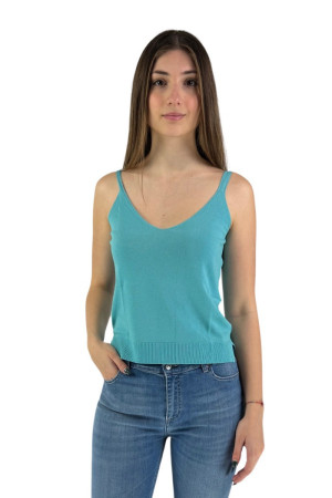 Markup top in misto viscosa con patch logo posteriore mw10009 [b32455fa]