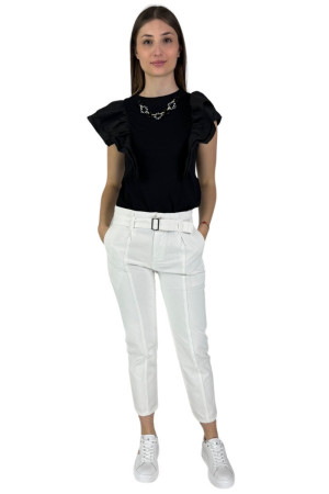 Influencer jeans cropped con cintura abbinata d2016 [f39d86b9]