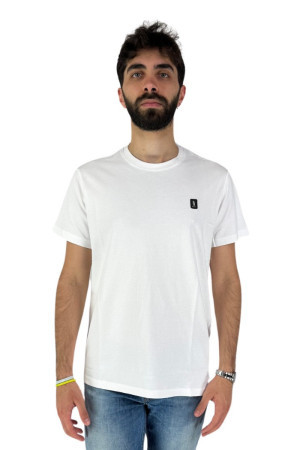 Refrigue t-shirt in piquet di cotone con patch logo 2816m00039 [375c9a97]
