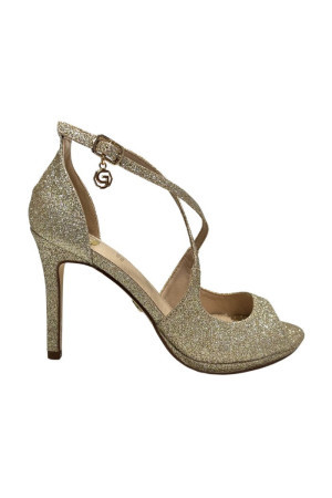 Gold & Gold sandalo in glitter con fasce incrociate e tacco alto gp425 [dce00332]