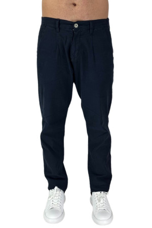 Johnny Looper pantalone in lino e cotone con pences jp314 [12f8fd2a]