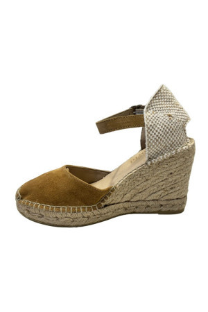 Natural World espadrillas con zeppa in ecopelle scamosciata Elea 8160 [ea60b240]