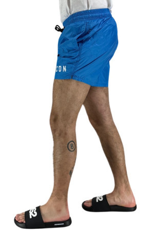 Icon shorts mare in nylon con stampa logo ssm2402 [fba350d3]