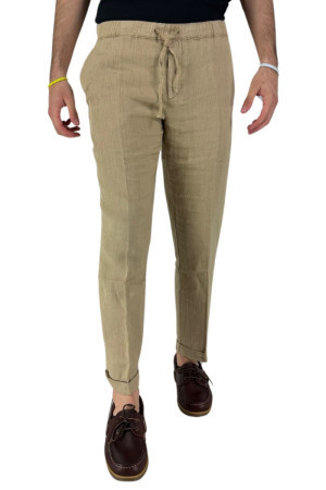 Clark pantalaccio relaxed fit in lino Lewis-t036 [3786c6e9]