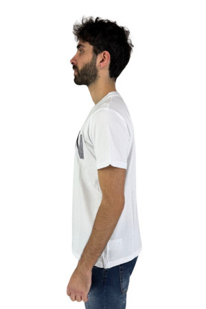 Icon t-shirt girocollo in jersey con stampa logo e strass iu8132t [48233819]