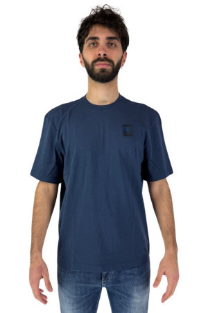 Blauer t-shirt in jersey con patch scudetto 24sbluh02243 [f1ca6fcb]