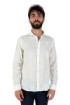 Urban Ring camicia manica lunga in lino con logo ricamato ur613003