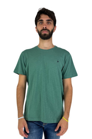 Beverly Hills Polo Club t-shirt in cotone fiammato con ricamo c-ts412107 [3e354d06]