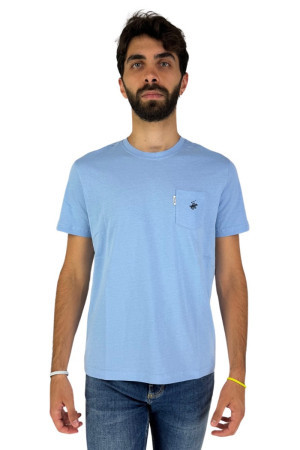 Beverly Hills Polo Club t-shirt in jersey con ricamo sul taschino c-ts414000 [c9dbdd13]