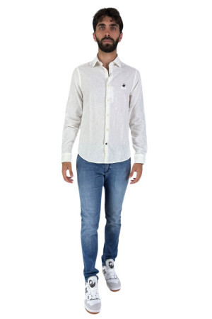 Beverly Hills Polo Club camicia collo francese in lino e cotone C-mars-m.lin-u [21d3228b]