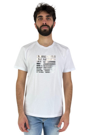 Antony Morato t-shirt in cotone con stampa laminata mmks02352-fa100144 [c82aacd7]
