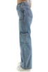 XT Studio jeans flare cargo in denim con lavaggio chiaro x124svc009d41901 [38146c37]