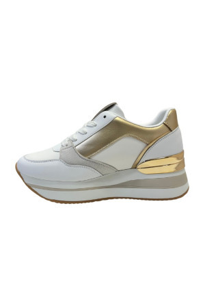 Gold & Gold sneaker in similpelle con dettaglio laminato e zip gb836 [a30ca149]