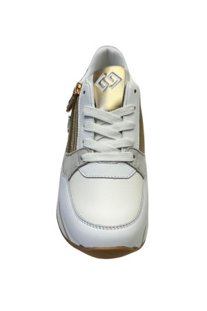 Gold & Gold sneaker in similpelle con dettaglio laminato e zip gb836 [cd372340]