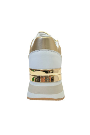 Gold & Gold sneaker in similpelle con dettaglio laminato e zip gb836 [c867645e]