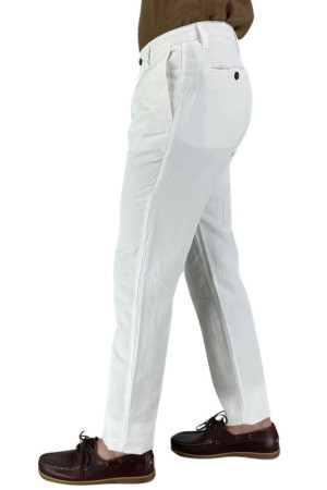 Four.ten Industry pantalone con pences in lino e cotone t9132-124069 [6addde2e]