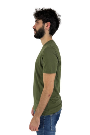 Markup t-shirt in jersey di cotone con stampa a contrasto mk691059 [f47104d4]