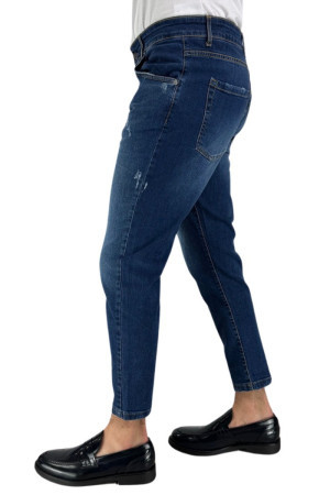 Moro jeans cropped 5 tasche in denim di cotone stretch mj8013 [9346dd80]