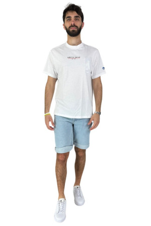 North Sails t-shirt in cotone organico con stampa heritage 692974 [43d4d7be]