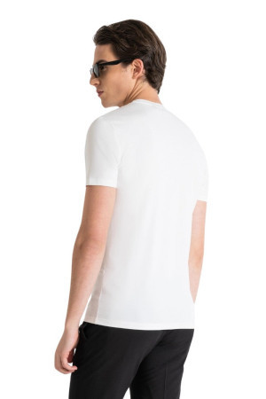 Antony Morato t-shirt super slim in misto cotone con logo mmks02324-fa120031 [1929bb41]
