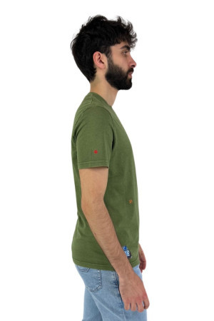 Markup t-shirt in jersey di cotone con ricami frontali mk691052 [ec71cd4b]