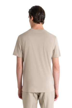 Antony Morato t-shirt regular in cotone e viscosa con stampa mmks02366-fa100231 [d85bbaf9]