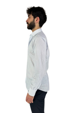 Brouback camicia in cotone con microfantasia luxury-slim387 q-clax [d159b39f]