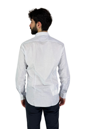 Brouback camicia in cotone con microfantasia luxury-slim387 q-clax [bf623196]