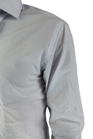 Brouback camicia in cotone con microfantasia luxury-slim387 q-clax [0d2fb78c]