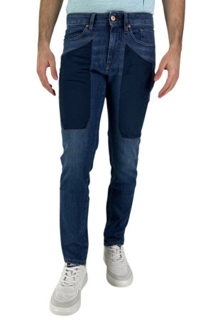 Jeckerson jeans con toppe in alcantara pe24juppa100james002 d004 [246897bc]