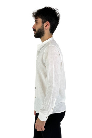 Hamaki-Ho camicia coreana manica lunga in lino e cotone ce1233h [fd23221c]