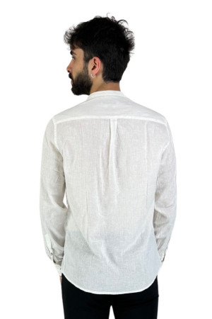 Hamaki-Ho camicia coreana manica lunga in lino e cotone ce1233h [9318a015]