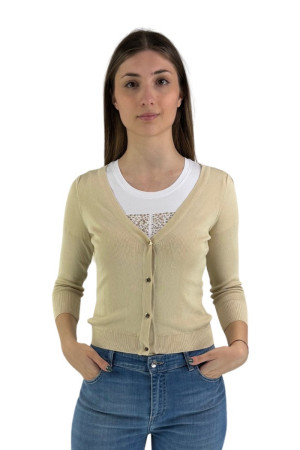 Fracomina cardigan slim con scollo a V fr24st8003k41601 [2cb0084d]