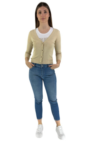 Fracomina cardigan slim con scollo a V fr24st8003k41601 [47dbcd5a]