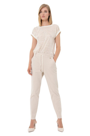 Fracomina pantaloni jogger regular in cotone stretch fr24sv4010w42001 [00dc5c68]