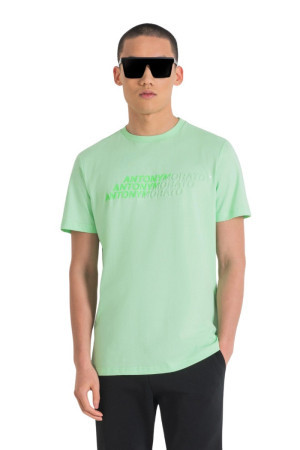Antony Morato t-shirt regular in cotone con stampa logo mmks02350-fa100144 [198efaaa]