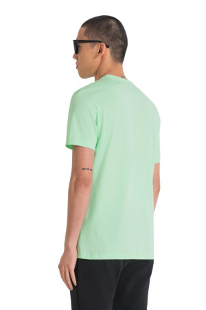 Antony Morato t-shirt regular in cotone con stampa logo mmks02350-fa100144 [c0a8b9a7]