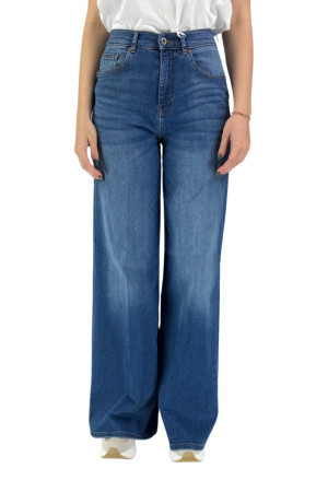 Fracomina jeans flare in denim con lavaggio medio stone wash fp24sv3015d40402 [89066117]