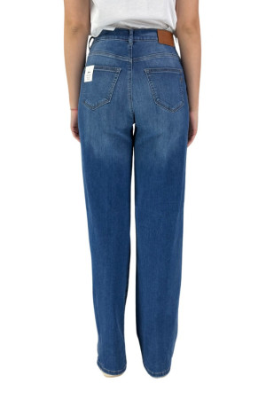 Fracomina jeans flare in denim con lavaggio medio stone wash fp24sv3015d40402 [e73de31e]