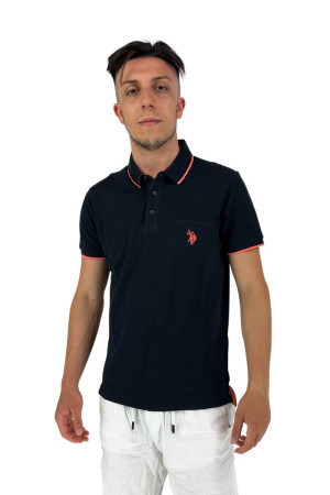 US Polo ASSN polo in piquet con taschino e logo ricamato Ark 65354-43472 [4f173319]