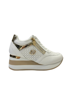 Gold & Gold sneaker in similpelle con dettaglio laminato e zip gb825 [cb2e7908]