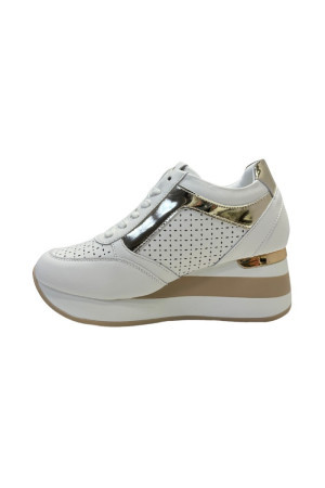 Gold & Gold sneaker in similpelle con dettaglio laminato e zip gb825 [cb2e7908]