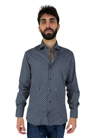 Moro camicia in cotone stretch a fantasia mc8617 [91710631]