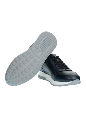 La Martina sneaker in pelle con logo impresso lfm241.060.3110 [d9f727ee]